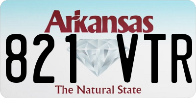 AR license plate 821VTR
