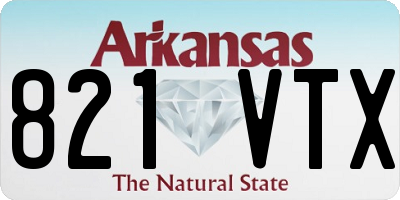 AR license plate 821VTX