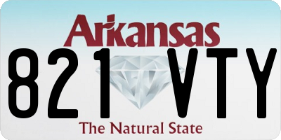 AR license plate 821VTY