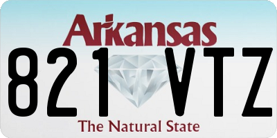 AR license plate 821VTZ