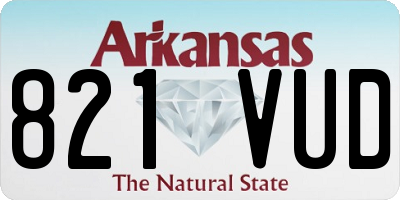 AR license plate 821VUD