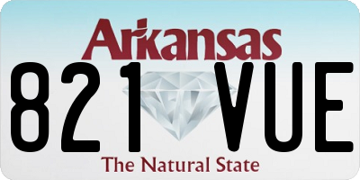 AR license plate 821VUE