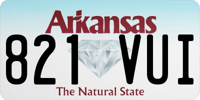 AR license plate 821VUI