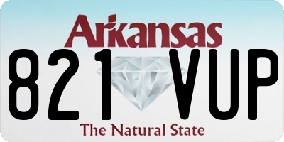 AR license plate 821VUP