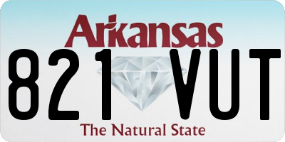 AR license plate 821VUT