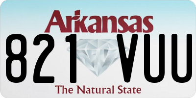AR license plate 821VUU