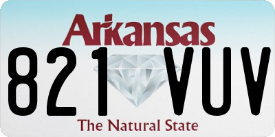 AR license plate 821VUV