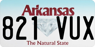 AR license plate 821VUX