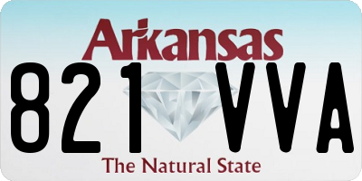 AR license plate 821VVA