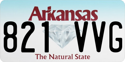 AR license plate 821VVG