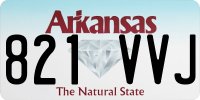 AR license plate 821VVJ