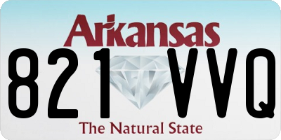 AR license plate 821VVQ