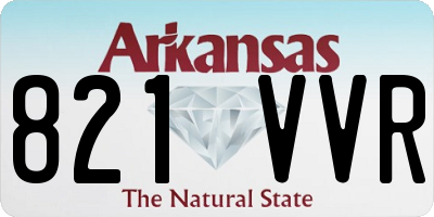 AR license plate 821VVR
