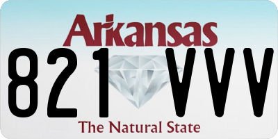 AR license plate 821VVV
