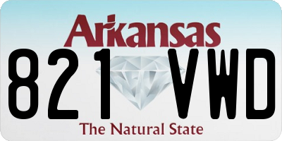AR license plate 821VWD