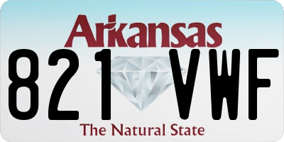 AR license plate 821VWF