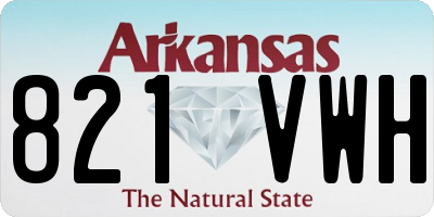 AR license plate 821VWH