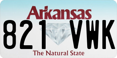 AR license plate 821VWK