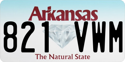 AR license plate 821VWM