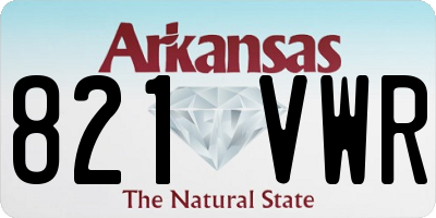 AR license plate 821VWR