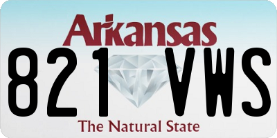 AR license plate 821VWS