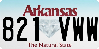 AR license plate 821VWW