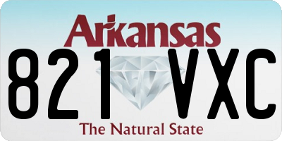 AR license plate 821VXC
