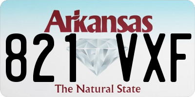 AR license plate 821VXF