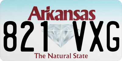 AR license plate 821VXG