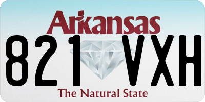 AR license plate 821VXH