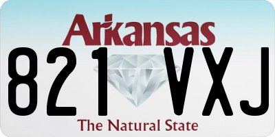 AR license plate 821VXJ