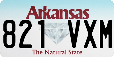 AR license plate 821VXM