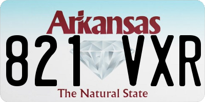 AR license plate 821VXR