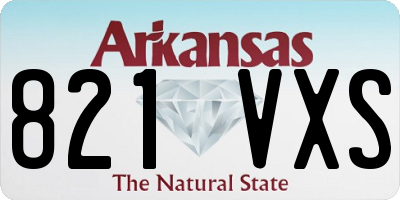 AR license plate 821VXS