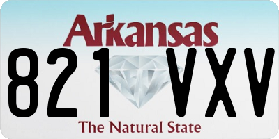 AR license plate 821VXV