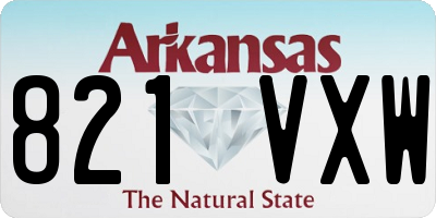 AR license plate 821VXW