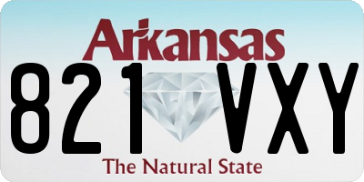 AR license plate 821VXY