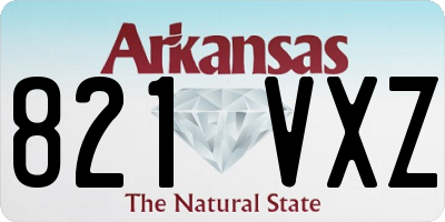AR license plate 821VXZ
