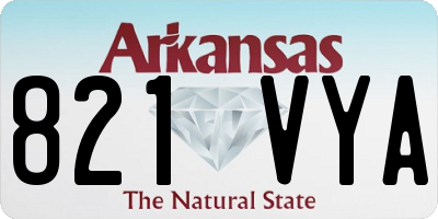 AR license plate 821VYA