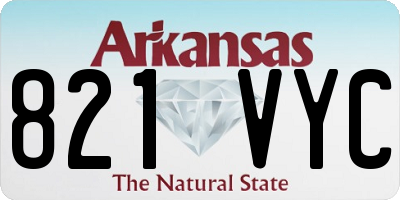 AR license plate 821VYC