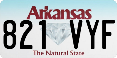 AR license plate 821VYF