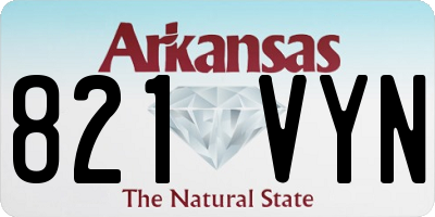 AR license plate 821VYN