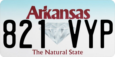 AR license plate 821VYP