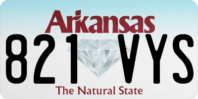 AR license plate 821VYS