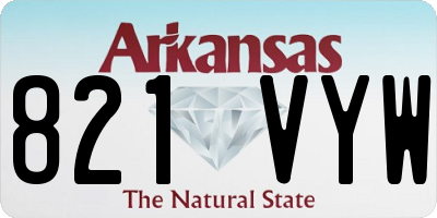 AR license plate 821VYW