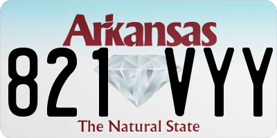 AR license plate 821VYY
