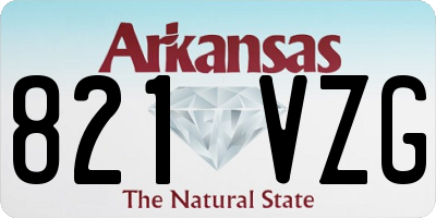 AR license plate 821VZG