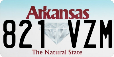 AR license plate 821VZM