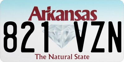 AR license plate 821VZN
