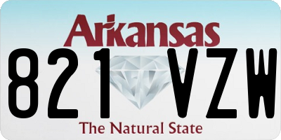 AR license plate 821VZW